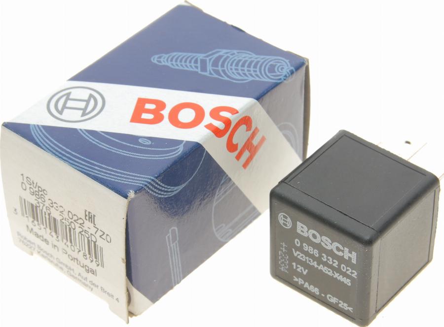 BOSCH 0 986 332 022 - Реле, рабочий ток autospares.lv