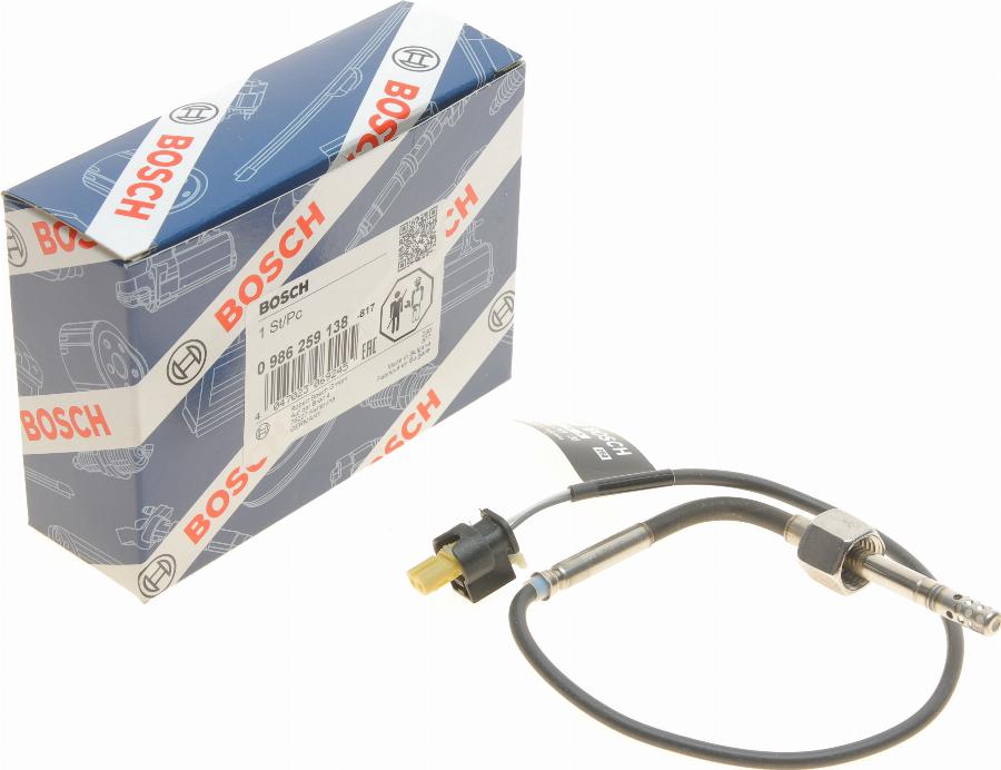 BOSCH 0 986 259 138 - Датчик, температура выхлопных газов autospares.lv