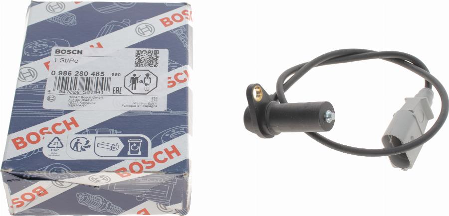 BOSCH 0 986 280 485 - Датчик импульсов, коленвал autospares.lv