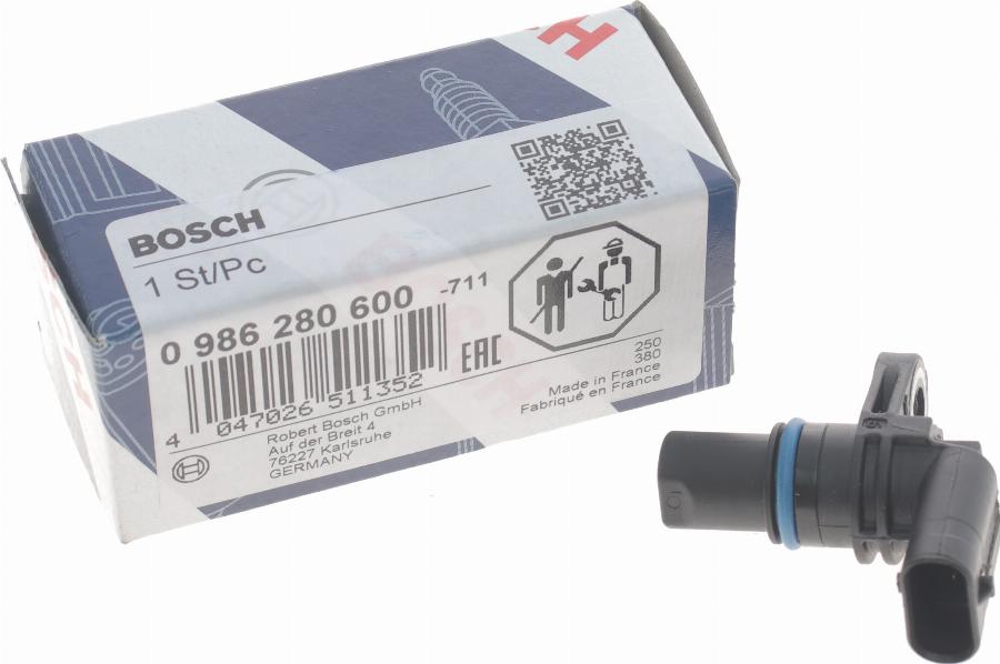 BOSCH 0 986 280 600 - Датчик, положение распределительного вала autospares.lv