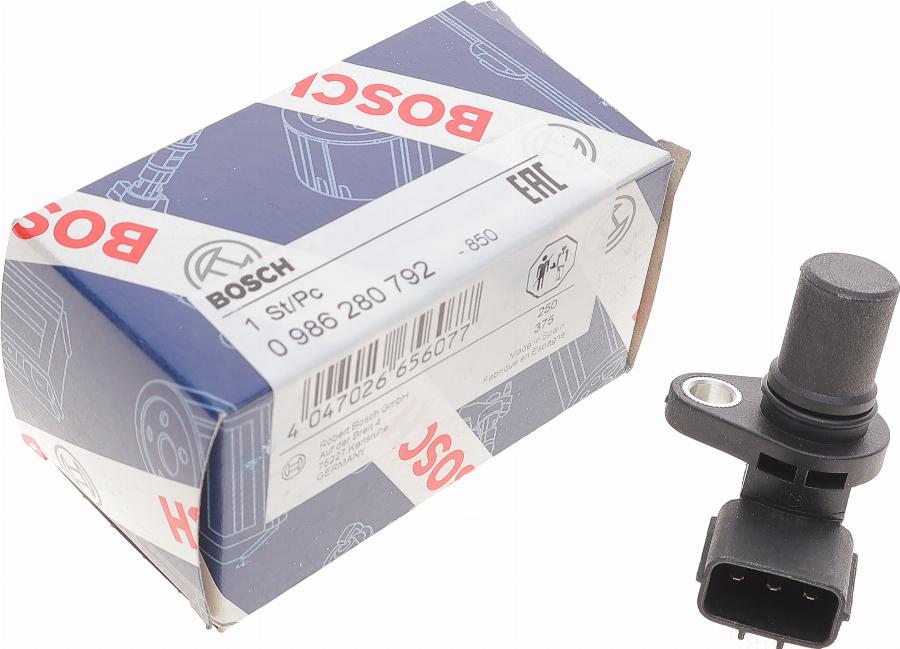 BOSCH 0 986 280 792 - Датчик импульсов, коленвал autospares.lv