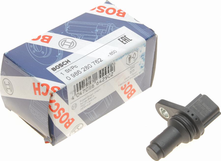 BOSCH 0 986 280 762 - Датчик импульсов, коленвал autospares.lv