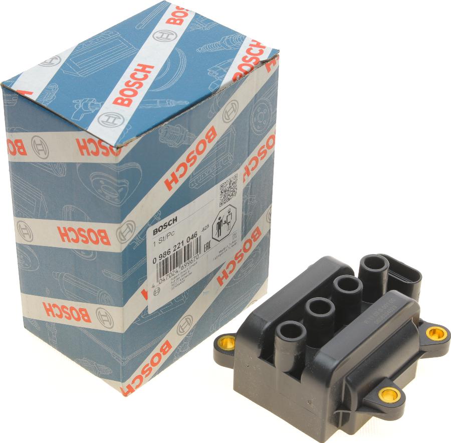 BOSCH 0 986 221 046 - Катушка зажигания autospares.lv