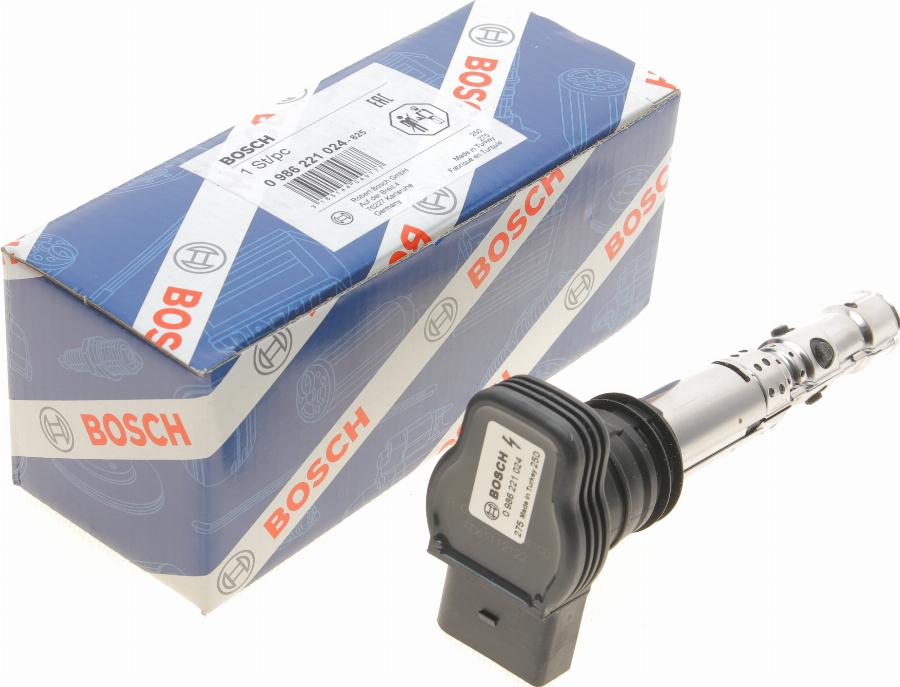 BOSCH 0 986 221 024 - Катушка зажигания autospares.lv