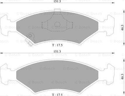 BOSCH 0 986 AB9 098 - Тормозные колодки, дисковые, комплект autospares.lv