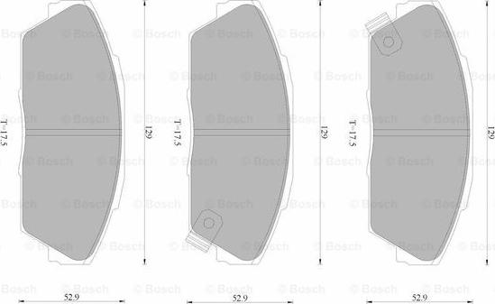 BOSCH 0 986 AB9 097 - Тормозные колодки, дисковые, комплект autospares.lv