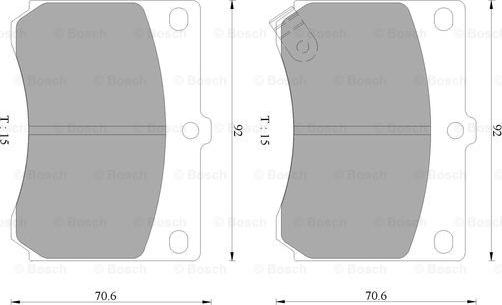 BOSCH 0 986 AB9 040 - Тормозные колодки, дисковые, комплект autospares.lv