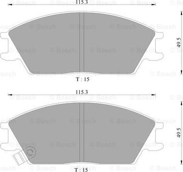 BOSCH 0 986 AB9 059 - Тормозные колодки, дисковые, комплект autospares.lv