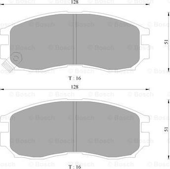 BOSCH 0 986 AB9 058 - Тормозные колодки, дисковые, комплект autospares.lv