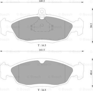 BOSCH 0 986 AB9 066 - Тормозные колодки, дисковые, комплект autospares.lv