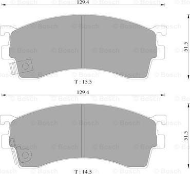 BOSCH 0 986 AB9 061 - Тормозные колодки, дисковые, комплект autospares.lv