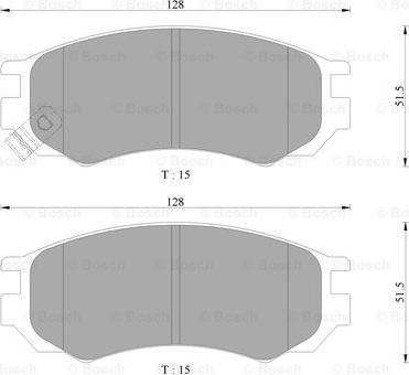 BOSCH 0 986 AB9 068 - Тормозные колодки, дисковые, комплект autospares.lv