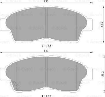 BOSCH 0 986 AB9 063 - Тормозные колодки, дисковые, комплект autospares.lv