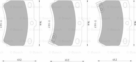 BOSCH 0 986 AB9 009 - Тормозные колодки, дисковые, комплект autospares.lv