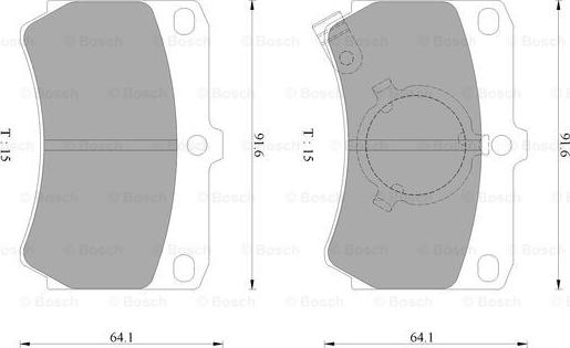 BOSCH 0 986 AB9 006 - Тормозные колодки, дисковые, комплект autospares.lv