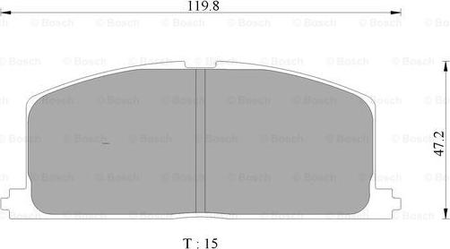 BOSCH 0 986 AB9 002 - Тормозные колодки, дисковые, комплект autospares.lv