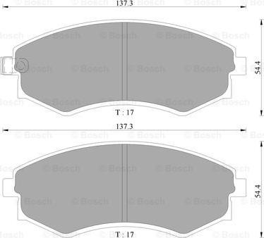 BOSCH 0 986 AB9 038 - Тормозные колодки, дисковые, комплект autospares.lv