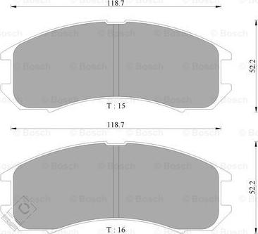 BOSCH 0 986 AB9 024 - Тормозные колодки, дисковые, комплект autospares.lv