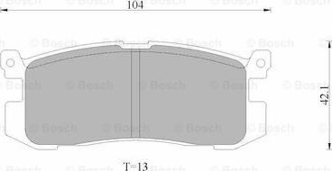 BOSCH 0 986 AB9 025 - Тормозные колодки, дисковые, комплект autospares.lv