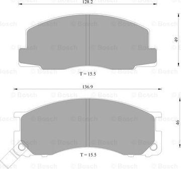 BOSCH 0 986 AB9 199 - Тормозные колодки, дисковые, комплект autospares.lv