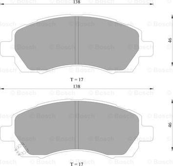 BOSCH 0 986 AB9 190 - Тормозные колодки, дисковые, комплект autospares.lv