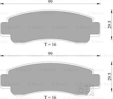 BOSCH 0 986 AB9 192 - Тормозные колодки, дисковые, комплект autospares.lv