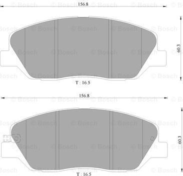 BOSCH 0 986 AB9 151 - Тормозные колодки, дисковые, комплект autospares.lv