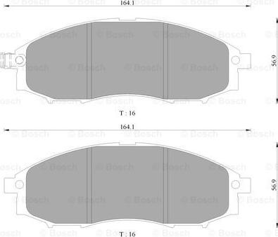 BOSCH 0 986 AB9 167 - Тормозные колодки, дисковые, комплект autospares.lv