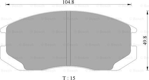 BOSCH 0 986 AB9 101 - Тормозные колодки, дисковые, комплект autospares.lv