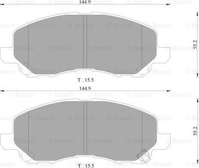 BOSCH 0 986 AB9 111 - Тормозные колодки, дисковые, комплект autospares.lv