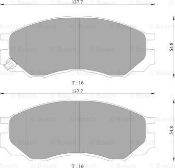 BOSCH 0 986 AB9 112 - Тормозные колодки, дисковые, комплект autospares.lv