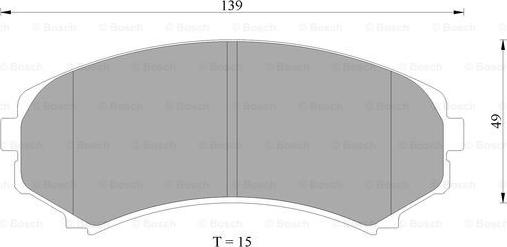 BOSCH 0 986 AB9 180 - Тормозные колодки, дисковые, комплект autospares.lv