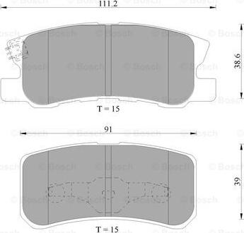 BOSCH 0 986 AB9 183 - Тормозные колодки, дисковые, комплект autospares.lv