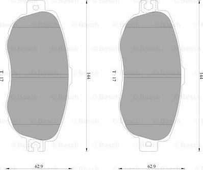 BOSCH 0 986 AB9 133 - Тормозные колодки, дисковые, комплект autospares.lv