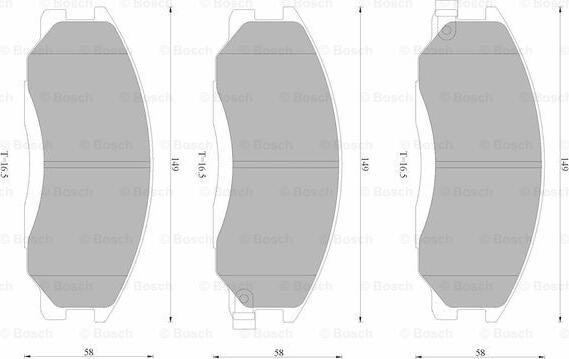 BOSCH 0 986 AB9 127 - Тормозные колодки, дисковые, комплект autospares.lv