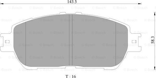 BOSCH 0 986 AB9 341 - Тормозные колодки, дисковые, комплект autospares.lv