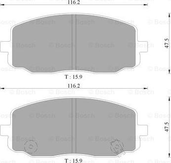 BOSCH 0 986 AB9 359 - Тормозные колодки, дисковые, комплект autospares.lv