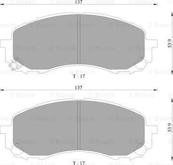 BOSCH 0 986 AB9 358 - Тормозные колодки, дисковые, комплект autospares.lv