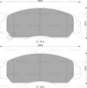 BOSCH 0 986 AB9 353 - Тормозные колодки, дисковые, комплект autospares.lv