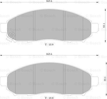 BOSCH 0 986 AB9 300 - Тормозные колодки, дисковые, комплект autospares.lv