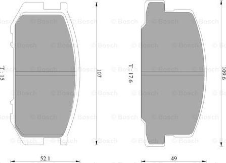 BOSCH 0 986 AB9 312 - Тормозные колодки, дисковые, комплект autospares.lv