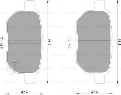 BOSCH 0 986 AB9 328 - Тормозные колодки, дисковые, комплект autospares.lv