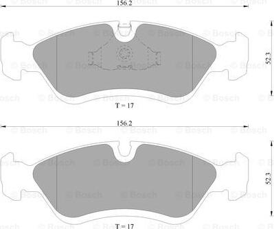 BOSCH 0 986 AB9 202 - Тормозные колодки, дисковые, комплект autospares.lv