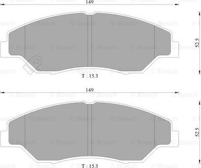 BOSCH 0 986 AB9 285 - Тормозные колодки, дисковые, комплект autospares.lv