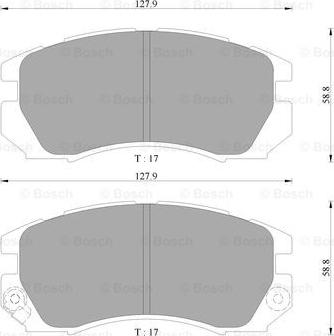 BOSCH 0 986 AB9 235 - Тормозные колодки, дисковые, комплект autospares.lv