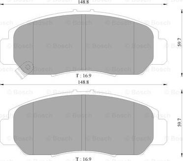 BOSCH 0 986 AB9 230 - Тормозные колодки, дисковые, комплект autospares.lv