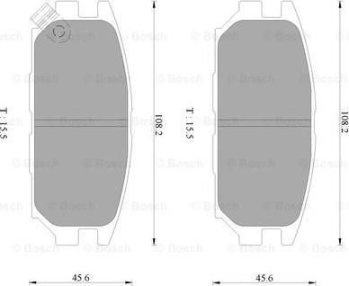 BOSCH 0 986 AB9 226 - Тормозные колодки, дисковые, комплект autospares.lv