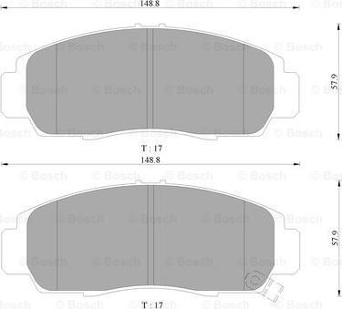 BOSCH 0 986 AB9 275 - Тормозные колодки, дисковые, комплект autospares.lv