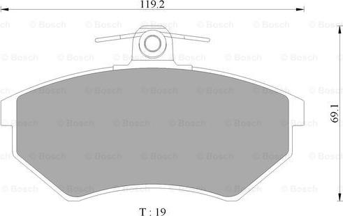 BOSCH 0 986 AB4 445 - Тормозные колодки, дисковые, комплект autospares.lv