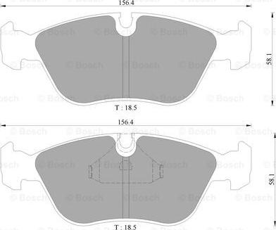 BOSCH 0 986 AB4 441 - Тормозные колодки, дисковые, комплект autospares.lv